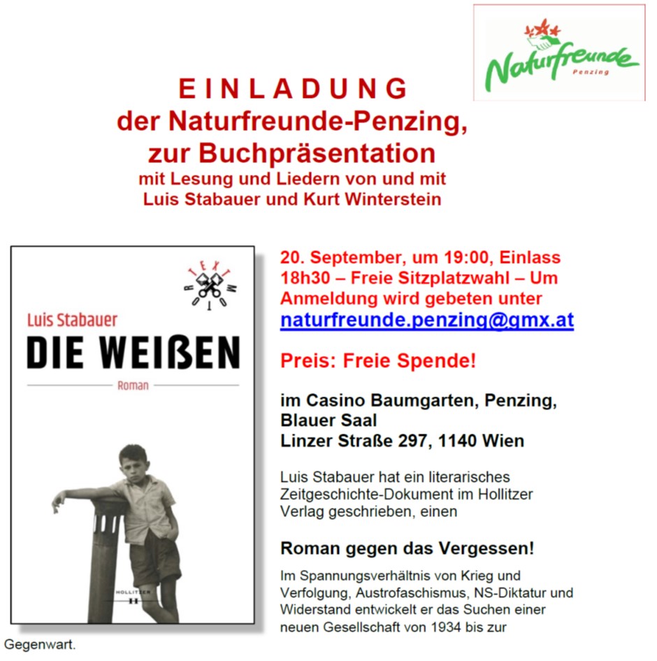 Buchpräsentation: Lieder und Lesung zu und aus „Die Weißen“