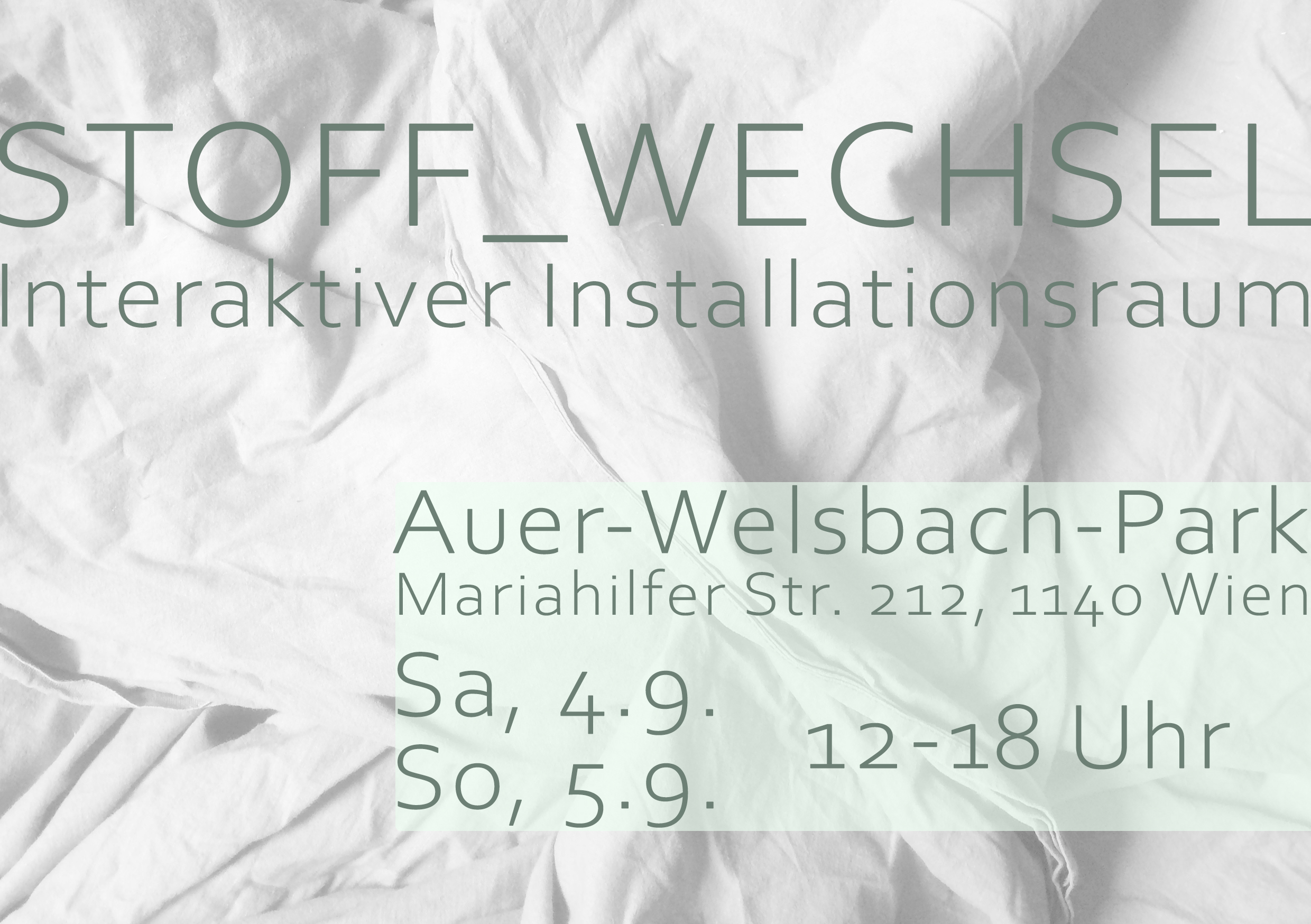 STOFF_WECHSEL – Interaktiver Installationsraum im Auer-Welsbach-Park