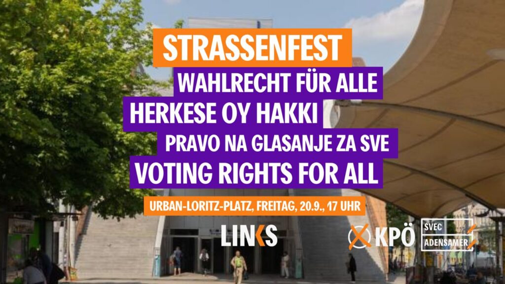 Straßenfest: Wahlrecht für alle!